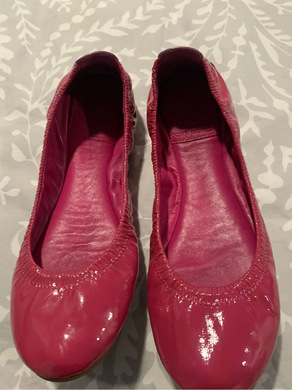 Tory Burch Pink Patent Leather Ballet Flats